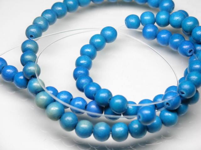 | TOKO-BEADS |PW210N-08 ウッドビーズ（連） 6~7mmとんぼ玉,ビーズ,トンボ玉,アジア,インド,エスニック,手作り,パーツ,アクセサリー