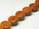 TOKO-BEADS PW301-15N Wooden bead (strand) 15mm PW301-15N ウッドビーズ（連） 15mm Asian bead & African bead  Handmade,Lampeork,bead,asia,india,ethnic,parts,accessory,beads とんぼ玉,ビーズ,トンボ玉,アジア,インド,エスニック,手作り,パーツ,アクセサリー