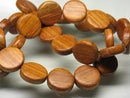 TOKO-BEADS PW301-15N Wooden bead (strand) 15mm PW301-15N ウッドビーズ（連） 15mm Asian bead & African bead  Handmade,Lampeork,bead,asia,india,ethnic,parts,accessory,beads とんぼ玉,ビーズ,トンボ玉,アジア,インド,エスニック,手作り,パーツ,アクセサリー