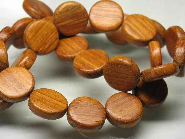 | TOKO-BEADS |PW301N-15 ウッドビーズ（連） 15mmとんぼ玉,ビーズ,トンボ玉,アジア,インド,エスニック,手作り,パーツ,アクセサリー