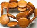 TOKO-BEADS PW301-16N Wooden bead (strand) 19.5mm PW301-16N ウッドビーズ（連） 19.5mm Asian bead & African bead  Handmade,Lampeork,bead,asia,india,ethnic,parts,accessory,beads とんぼ玉,ビーズ,トンボ玉,アジア,インド,エスニック,手作り,パーツ,アクセサリー