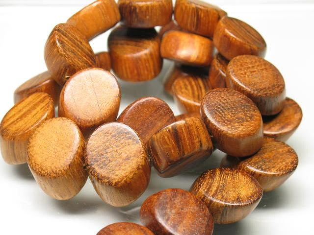 | TOKO-BEADS |PW301N-33 ウッドビーズ（連） 19.5mmとんぼ玉,ビーズ,トンボ玉,アジア,インド,エスニック,手作り,パーツ,アクセサリー