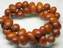 TOKO-BEADS PW301-50N Wooden bead (strand) 15mm PW301-50N ウッドビーズ（連） 15mm Asian bead & African bead  Handmade,Lampeork,bead,asia,india,ethnic,parts,accessory,beads とんぼ玉,ビーズ,トンボ玉,アジア,インド,エスニック,手作り,パーツ,アクセサリー