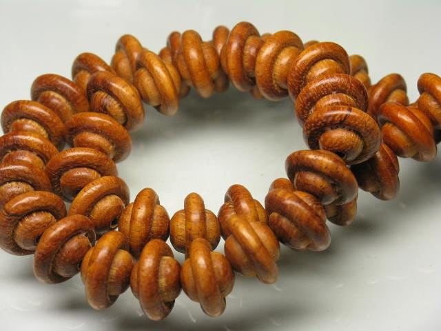 | TOKO-BEADS |PW301N-51 ウッドビーズ（連） 15mmとんぼ玉,ビーズ,トンボ玉,アジア,インド,エスニック,手作り,パーツ,アクセサリー