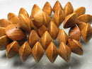 TOKO-BEADS PW301-61N Wooden bead (strand) 19~20mm PW301-61N ウッドビーズ（連） 19~20mm Asian bead & African bead  Handmade,Lampeork,bead,asia,india,ethnic,parts,accessory,beads とんぼ玉,ビーズ,トンボ玉,アジア,インド,エスニック,手作り,パーツ,アクセサリー