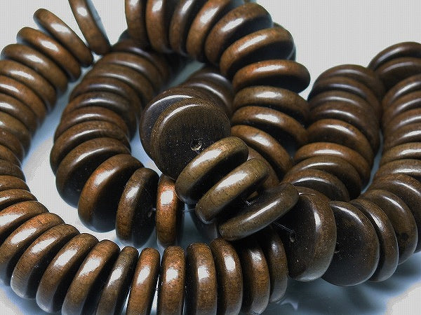 TOKO-BEADS PW302-22N Wooden bead (strand) 16mm PW302-22N ウッドビーズ（連） 16mm Asian bead & African bead  Handmade,Lampeork,bead,asia,india,ethnic,parts,accessory,beads とんぼ玉,ビーズ,トンボ玉,アジア,インド,エスニック,手作り,パーツ,アクセサリー