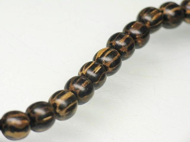 TOKO-BEADS PW305N-01 Palm wood bead (strand) 5.5mm PW305N-01 ココナッツビーズ（連） 5.5mm Asian bead & African bead  Handmade,Lampeork,bead,asia,india,ethnic,parts,accessory,beads とんぼ玉,ビーズ,トンボ玉,アジア,インド,エスニック,手作り,パーツ,アクセサリー