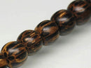 TOKO-BEADS PW305-02N Palm wood bead (strand) 8~8.5mm PW305-02N ココナッツビーズ（連） 8~8.5mm Asian bead & African bead  Handmade,Lampeork,bead,asia,india,ethnic,parts,accessory,beads とんぼ玉,ビーズ,トンボ玉,アジア,インド,エスニック,手作り,パーツ,アクセサリー