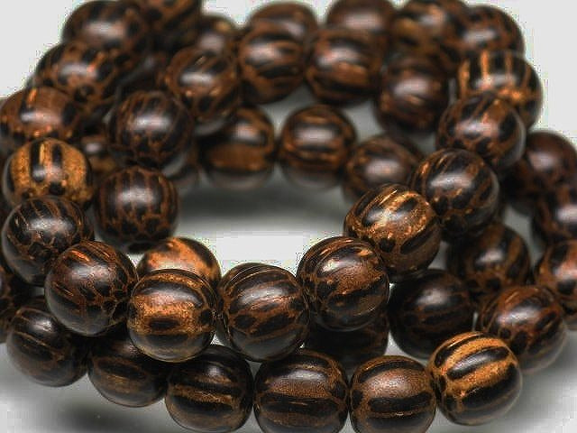 TOKO-BEADS PW305N-02 Palm wood bead (strand) 8~8.5mm PW305N-02 ココナッツビーズ（連） 8~8.5mm Asian bead & African bead  Handmade,Lampeork,bead,asia,india,ethnic,parts,accessory,beads とんぼ玉,ビーズ,トンボ玉,アジア,インド,エスニック,手作り,パーツ,アクセサリー