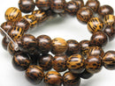 TOKO-BEADS PW305-03N Palm wood bead (strand) 11mm PW305-03N ココナッツビーズ（連） 11mm Asian bead & African bead  Handmade,Lampeork,bead,asia,india,ethnic,parts,accessory,beads とんぼ玉,ビーズ,トンボ玉,アジア,インド,エスニック,手作り,パーツ,アクセサリー