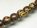 TOKO-BEADS PW305-04N Palm wood bead (strand) 12mm PW305-04N ココナッツビーズ（連） 12mm Asian bead & African bead  Handmade,Lampeork,bead,asia,india,ethnic,parts,accessory,beads とんぼ玉,ビーズ,トンボ玉,アジア,インド,エスニック,手作り,パーツ,アクセサリー