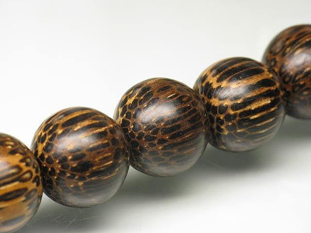 PW305N-05 Palm wood bead (strand) 16mm