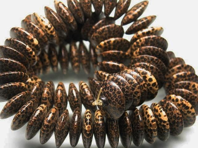 | TOKO-BEADS |PW305N-07 ココナッツビーズ（連） 15mmとんぼ玉,ビーズ,トンボ玉,アジア,インド,エスニック,手作り,パーツ,アクセサリー