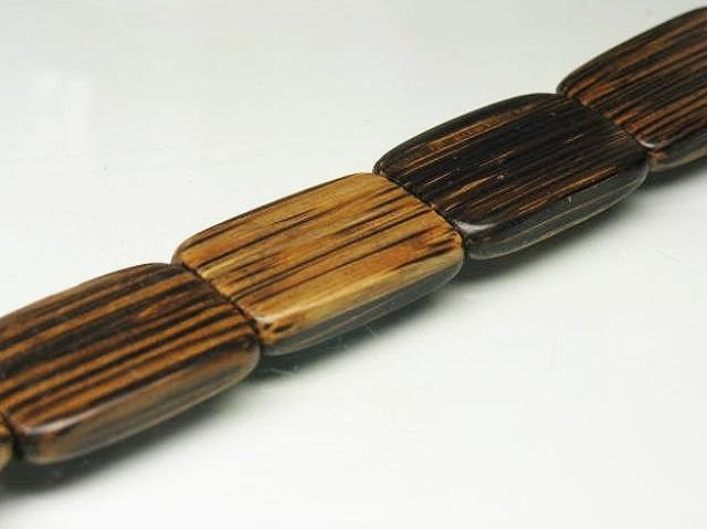 PW305N-12 Palm wood beads (strand) 17.5~18.5mm