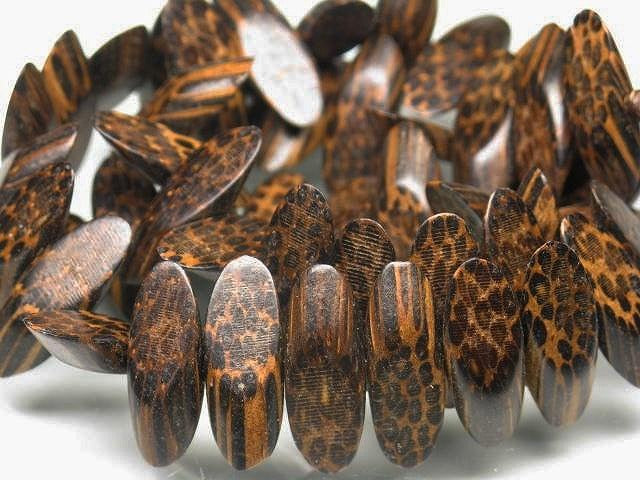 | TOKO-BEADS |PW305N-17 ココナッツビーズ（連） 21mmとんぼ玉,ビーズ,トンボ玉,アジア,インド,エスニック,手作り,パーツ,アクセサリー