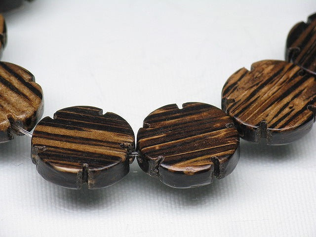 TOKO-BEADS PW305-29N Palm wood bead (strand) 15mm PW305-29N ココナッツビーズ（連） 15mm Asian bead & African bead  Handmade,Lampeork,bead,asia,india,ethnic,parts,accessory,beads とんぼ玉,ビーズ,トンボ玉,アジア,インド,エスニック,手作り,パーツ,アクセサリー