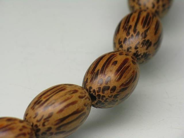 PW306N-14 Palm wood bead (strand) 10mm