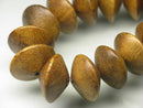 TOKO-BEADS PW308-20N Wooden bead (strand) 19~20mm PW308-20N ウッドビーズ（連） 19~20mm Asian bead & African bead  Handmade,Lampeork,bead,asia,india,ethnic,parts,accessory,beads とんぼ玉,ビーズ,トンボ玉,アジア,インド,エスニック,手作り,パーツ,アクセサリー