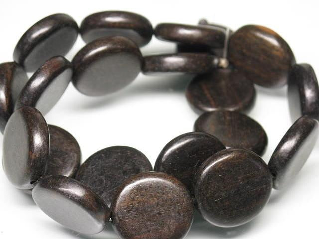 TOKO-BEADS PW311-42N Wooden bead (strand) 20mm PW311-42N ウッドビーズ（連） 20mm Asian bead & African bead  Handmade,Lampeork,bead,asia,india,ethnic,parts,accessory,beads とんぼ玉,ビーズ,トンボ玉,アジア,インド,エスニック,手作り,パーツ,アクセサリー