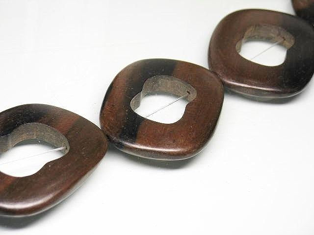 TOKO-BEADS PW311-46N Wooden bead (strand) 38mm PW311-46N ウッドビーズ（連） 38mm Asian bead & African bead  Handmade,Lampeork,bead,asia,india,ethnic,parts,accessory,beads とんぼ玉,ビーズ,トンボ玉,アジア,インド,エスニック,手作り,パーツ,アクセサリー