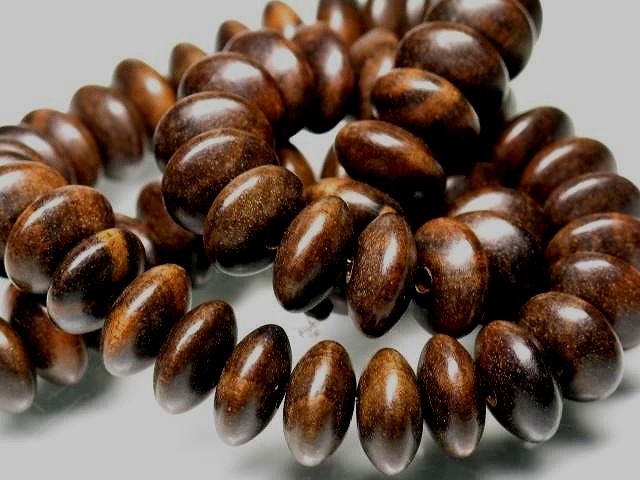 | TOKO-BEADS |PW311N-78 ウッドビーズ（連） 13~14mmとんぼ玉,ビーズ,トンボ玉,アジア,インド,エスニック,手作り,パーツ,アクセサリー