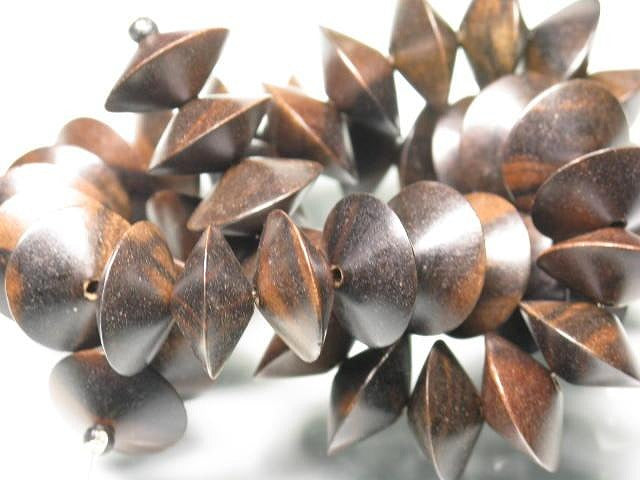 TOKO-BEADS PW311-85N Wooden bead (strand) 17.5mm PW311-85N ウッドビーズ（連） 17.5mm Asian bead & African bead  Handmade,Lampeork,bead,asia,india,ethnic,parts,accessory,beads とんぼ玉,ビーズ,トンボ玉,アジア,インド,エスニック,手作り,パーツ,アクセサリー