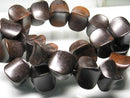 TOKO-BEADS PW311-87N Wooden bead (strand) 24mm PW311-87N ウッドビーズ（連） 24mm Asian bead & African bead  Handmade,Lampeork,bead,asia,india,ethnic,parts,accessory,beads とんぼ玉,ビーズ,トンボ玉,アジア,インド,エスニック,手作り,パーツ,アクセサリー