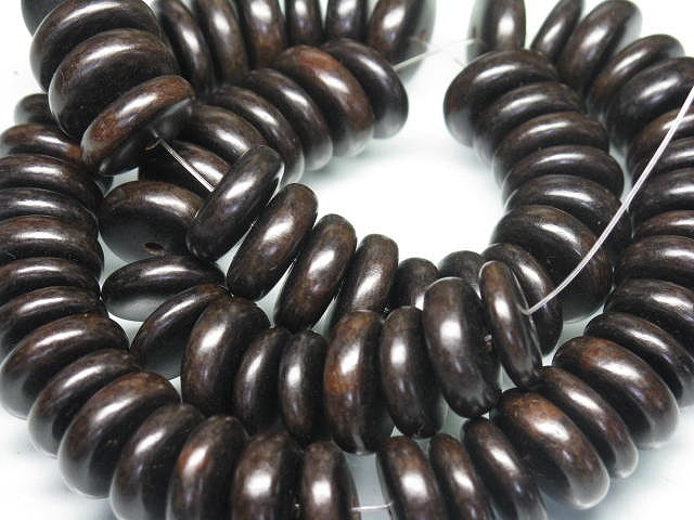 | TOKO-BEADS |PW311N-99 ウッドビーズ（連） 14~16mmとんぼ玉,ビーズ,トンボ玉,アジア,インド,エスニック,手作り,パーツ,アクセサリー