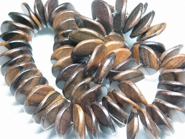 TOKO-BEADS PW312-03N Wooden bead (strand) 20mm PW312-03N ウッドビーズ（連） 20mm Asian bead & African bead  Handmade,Lampeork,bead,asia,india,ethnic,parts,accessory,beads とんぼ玉,ビーズ,トンボ玉,アジア,インド,エスニック,手作り,パーツ,アクセサリー
