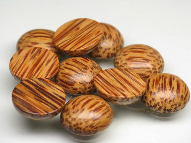 | TOKO-BEADS |PW406P-01 ウッドカボションXS（10個パック） 14mmとんぼ玉,ビーズ,トンボ玉,アジア,インド,エスニック,手作り,パーツ,アクセサリー