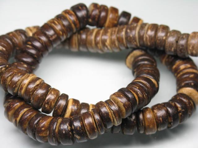 | TOKO-BEADS |PW501N-02 ココナッツビーズ（連） 10mmとんぼ玉,ビーズ,トンボ玉,アジア,インド,エスニック,手作り,パーツ,アクセサリー