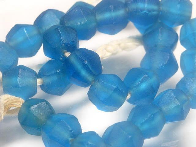 | TOKO-BEADS |RC001N-45 リサイクルガラスビーズ（連） 14mmとんぼ玉,ビーズ,トンボ玉,アジア,インド,エスニック,手作り,パーツ,アクセサリー