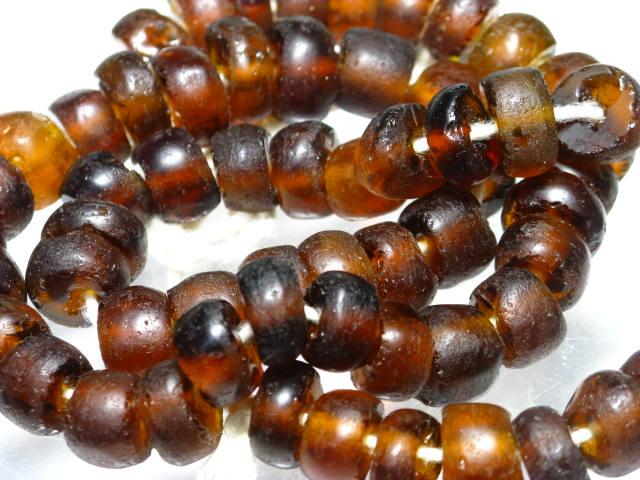 | TOKO-BEADS |RC004N-24 リサイクルガラスビーズ（連） 13~14mmとんぼ玉,ビーズ,トンボ玉,アジア,インド,エスニック,手作り,パーツ,アクセサリー