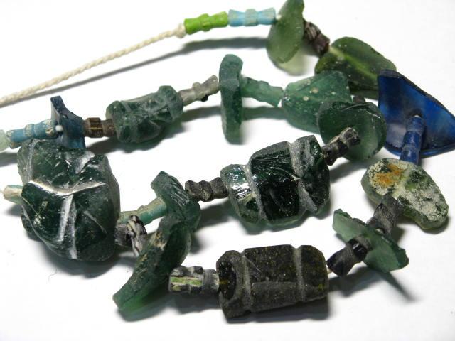 | TOKO-BEADS |RG022-01 ローマングラス（連） 5~24mmとんぼ玉,ビーズ,トンボ玉,アジア,インド,エスニック,手作り,パーツ,アクセサリー