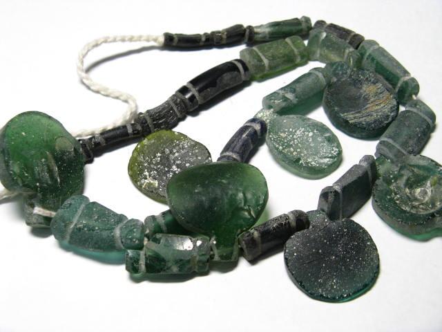 TOKO-BEADS RG022-05 Roman Glass bead (strand) 5~24mm RG022-05 ローマングラス（連） 5~24mm Asian bead & African bead  Handmade,Lampeork,bead,asia,india,ethnic,parts,accessory,beads とんぼ玉,ビーズ,トンボ玉,アジア,インド,エスニック,手作り,パーツ,アクセサリー