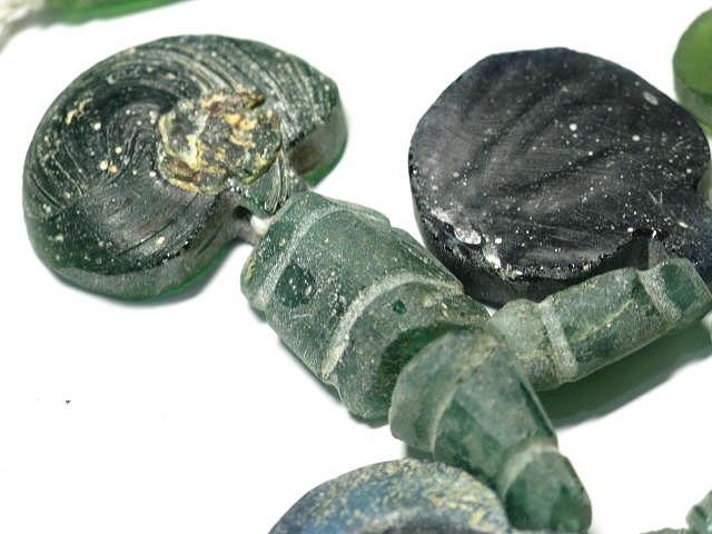 TOKO-BEADS RG022-07 Roman Glass bead (strand) 5~24mm RG022-07 ローマングラス（連） 5~24mm Asian bead & African bead  Handmade,Lampeork,bead,asia,india,ethnic,parts,accessory,beads とんぼ玉,ビーズ,トンボ玉,アジア,インド,エスニック,手作り,パーツ,アクセサリー