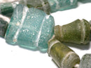 TOKO-BEADS RG022-16 Roman Glass bead (strand) 5~24mm RG022-16 ローマングラス（連） 5~24mm Asian bead & African bead  Handmade,Lampeork,bead,asia,india,ethnic,parts,accessory,beads とんぼ玉,ビーズ,トンボ玉,アジア,インド,エスニック,手作り,パーツ,アクセサリー