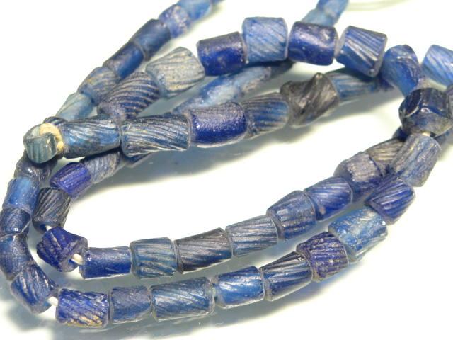 | TOKO-BEADS |RG022-42 ローマングラス（連） 5~7mmとんぼ玉,ビーズ,トンボ玉,アジア,インド,エスニック,手作り,パーツ,アクセサリー