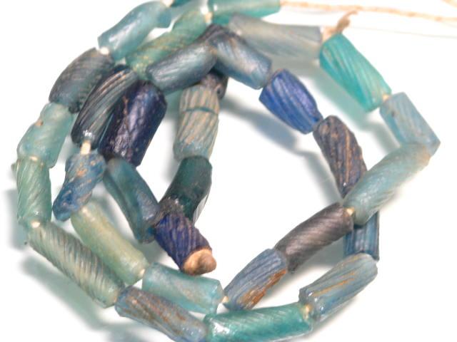 | TOKO-BEADS |RG022-48 ローマングラス（連） 5~7mmとんぼ玉,ビーズ,トンボ玉,アジア,インド,エスニック,手作り,パーツ,アクセサリー