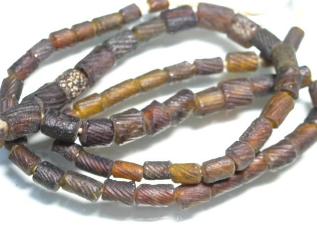 | TOKO-BEADS |RG022-59 ローマングラス（連） 5~7mmとんぼ玉,ビーズ,トンボ玉,アジア,インド,エスニック,手作り,パーツ,アクセサリー