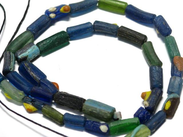 | TOKO-BEADS |RG022-72 ローマングラス（連） 5~7mmとんぼ玉,ビーズ,トンボ玉,アジア,インド,エスニック,手作り,パーツ,アクセサリー