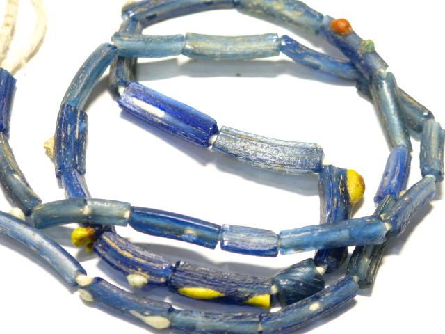 | TOKO-BEADS |RG022-76 ローマングラス（連） 5~7mmとんぼ玉,ビーズ,トンボ玉,アジア,インド,エスニック,手作り,パーツ,アクセサリー