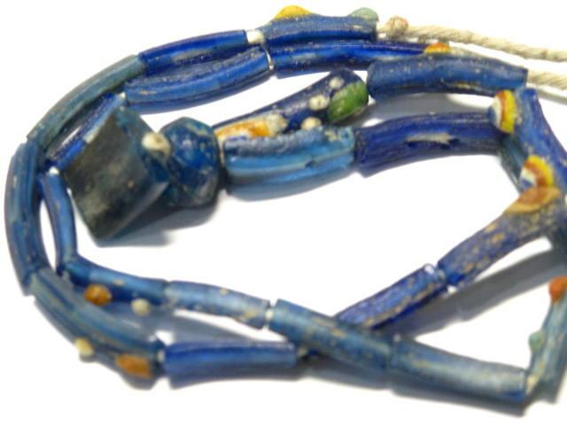 | TOKO-BEADS |RG022-77 ローマングラス（連） 5~7mmとんぼ玉,ビーズ,トンボ玉,アジア,インド,エスニック,手作り,パーツ,アクセサリー