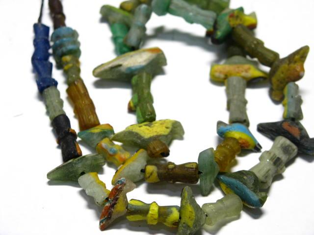 | TOKO-BEADS |RG022-81 ローマングラス（連） 6.5~17mmとんぼ玉,ビーズ,トンボ玉,アジア,インド,エスニック,手作り,パーツ,アクセサリー