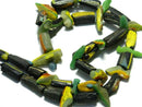 TOKO-BEADS RG022-82 Roman Glass bead (strand) 6.5~17mm RG022-82 ローマングラス（連） 6.5~17mm Asian bead & African bead  Handmade,Lampeork,bead,asia,india,ethnic,parts,accessory,beads とんぼ玉,ビーズ,トンボ玉,アジア,インド,エスニック,手作り,パーツ,アクセサリー