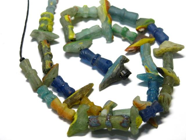 TOKO-BEADS RG022-86 Roman Glass bead (strand) 6.5~17mm RG022-86 ローマングラス（連） 6.5~17mmLoose Kazuri カズリビーズ Asian bead & African bead  Handmade,Lampeork,bead,asia,india,ethnic,parts,accessory,beads とんぼ玉,ビーズ,トンボ玉,アジア,インド,エスニック,手作り,パーツ,アクセサリー