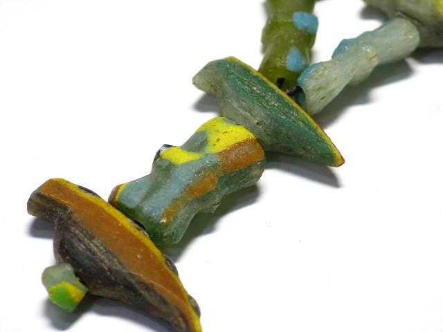TOKO-BEADS RG022-87 Roman Glass bead (strand) 6.5~17mm RG022-87 ローマングラス（連） 6.5~17mm Asian bead & African bead  Handmade,Lampeork,bead,asia,india,ethnic,parts,accessory,beads とんぼ玉,ビーズ,トンボ玉,アジア,インド,エスニック,手作り,パーツ,アクセサリー