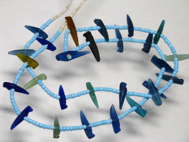 | TOKO-BEADS |RG022-97 ローマングラス（連） 12~13mmとんぼ玉,ビーズ,トンボ玉,アジア,インド,エスニック,手作り,パーツ,アクセサリー