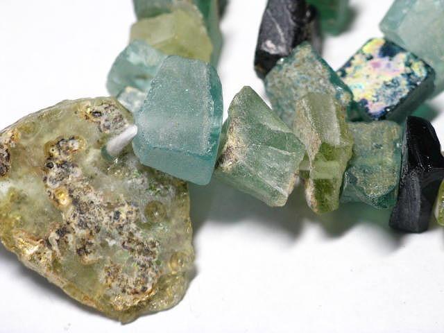 TOKO-BEADS RG023-02 Roman Glass bead (strand) (max) 19mm RG023-02 銀化ローマングラス（連） (max) 19mm Asian bead & African bead  Handmade,Lampeork,bead,asia,india,ethnic,parts,accessory,beads とんぼ玉,ビーズ,トンボ玉,アジア,インド,エスニック,手作り,パーツ,アクセサリー