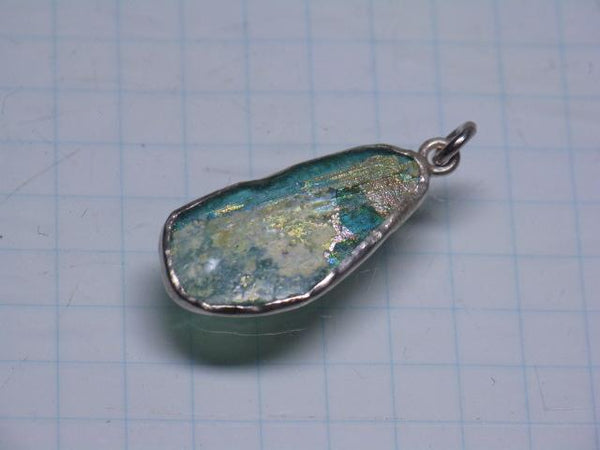 一点物✧希少✧ローマングラス ネックレストップ✧silver925 一点物✧希少ローマングラスネックレストップ✧silver925